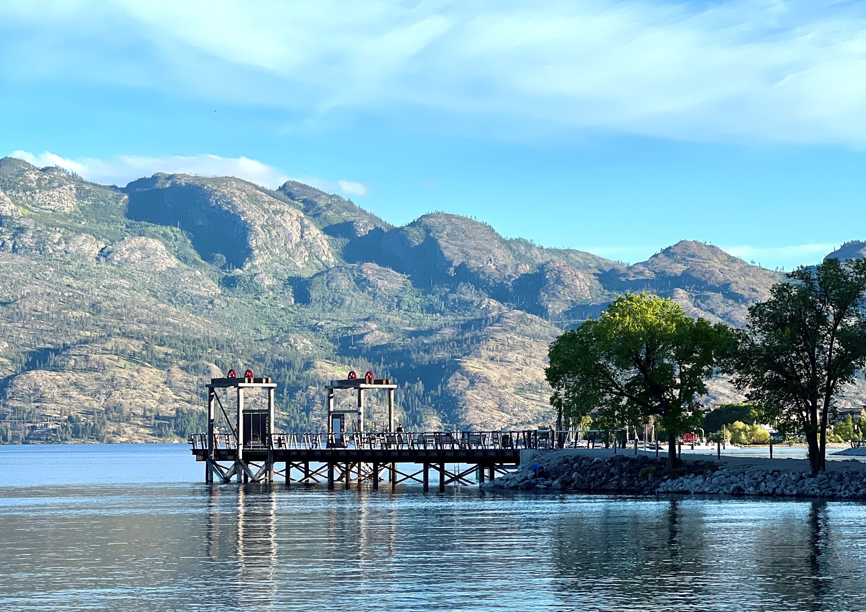wharf at gellatly bay in west kelowna